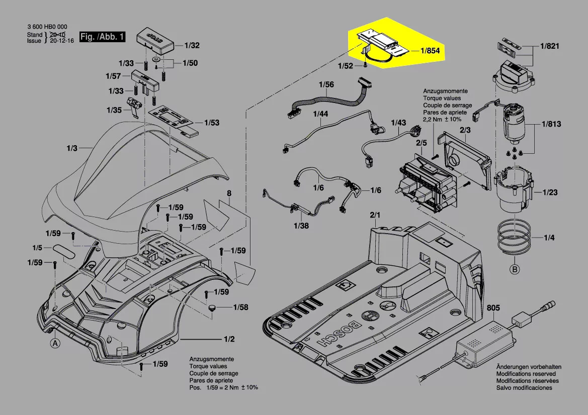 Platine réf. F 016 104 894 Bosch
